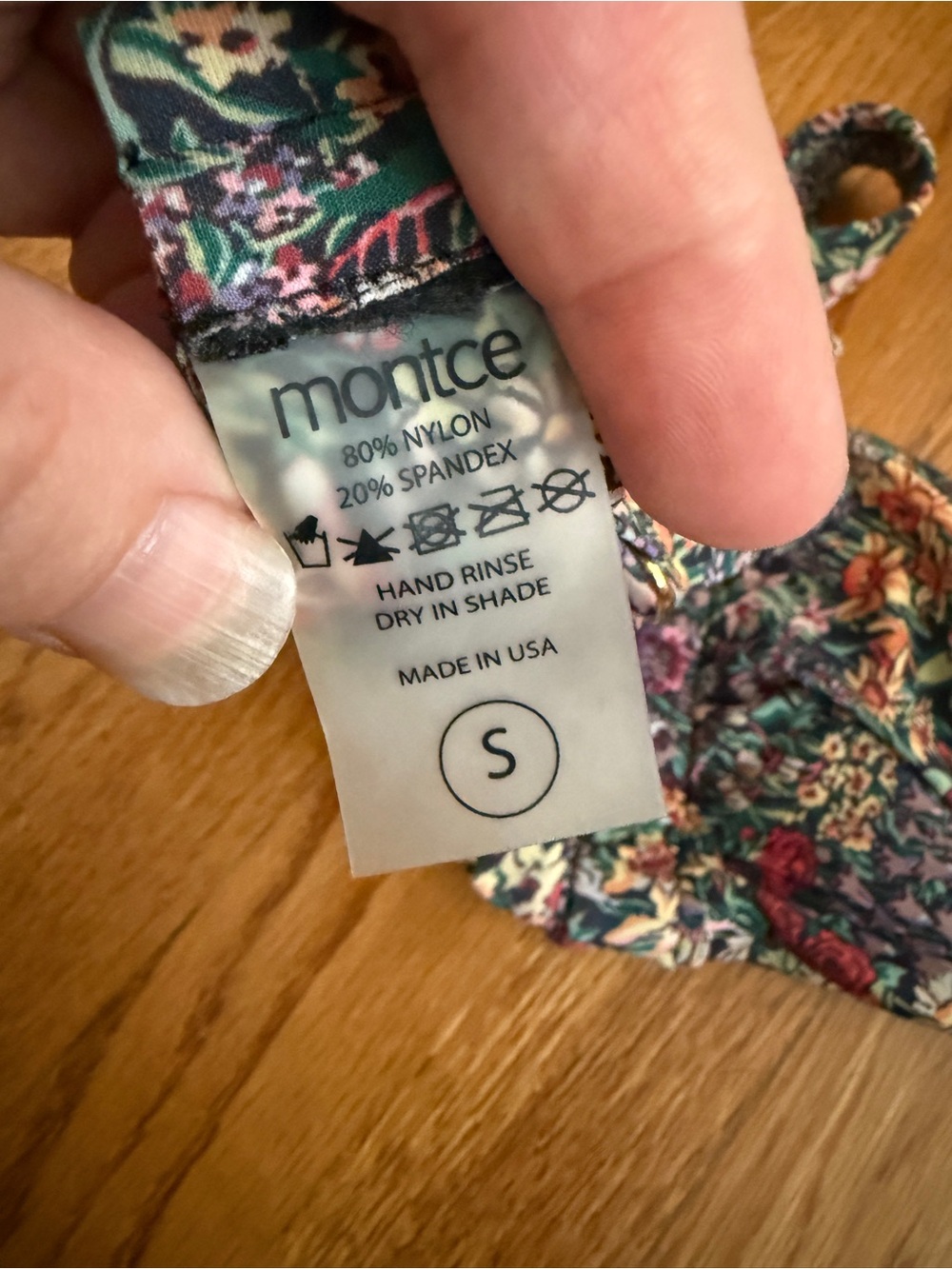 Montce swim Mara floral euro bikini top Small - Picture 4 of 5